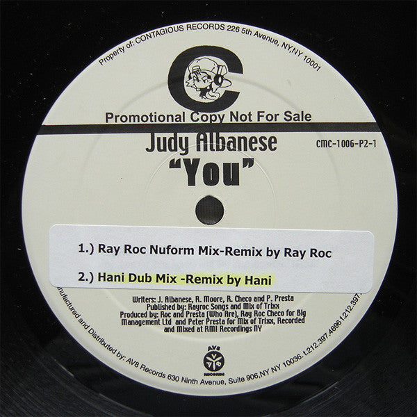 Judy Albanese : You (12", Promo)