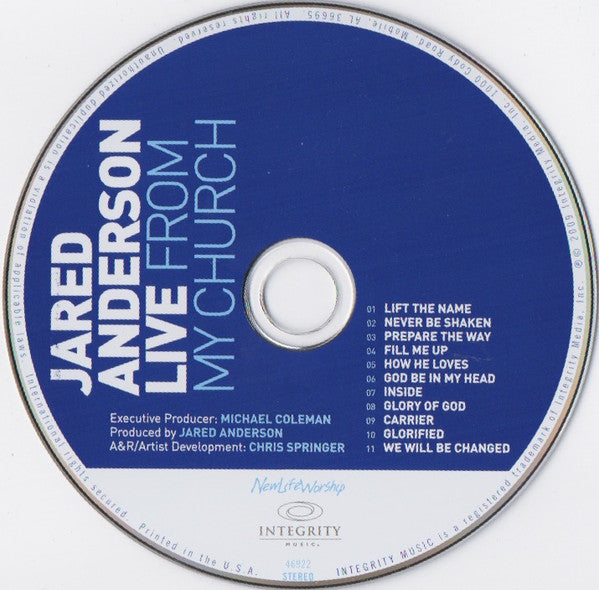 Jared Anderson (3) : Live From My Church (CD, Album)