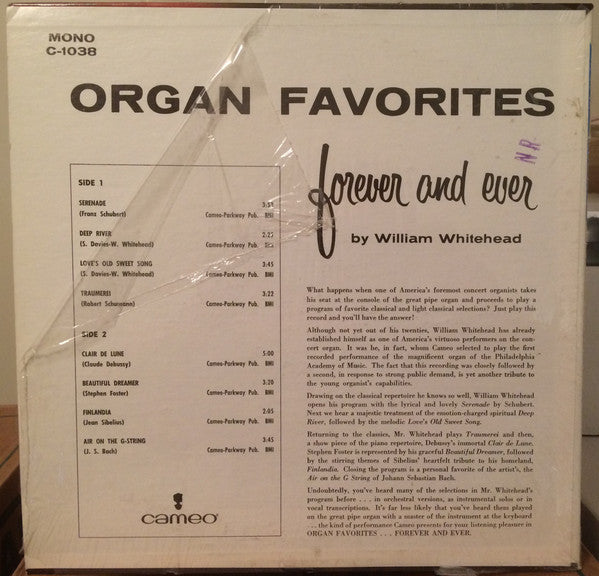 William Whitehead : Organ Favorites Forever And Ever (LP, Comp)