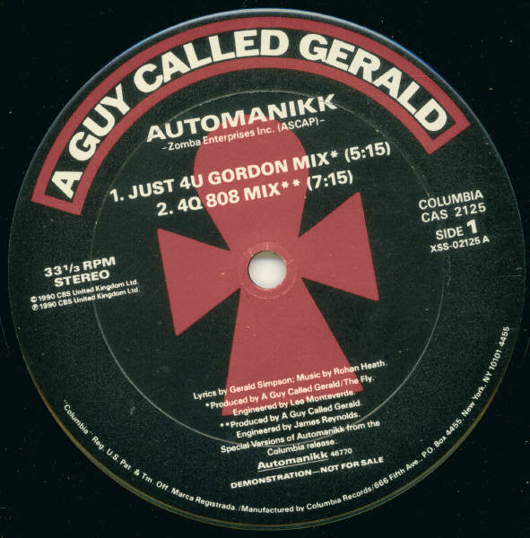 A Guy Called Gerald : Automanikk (12", Promo)