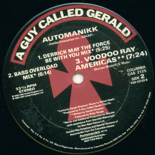 A Guy Called Gerald : Automanikk (12", Promo)