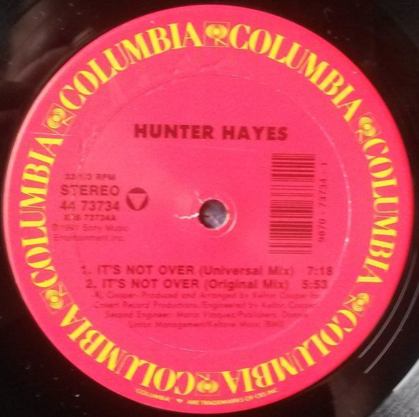 Hunter Hayes : It's Not Over (12")