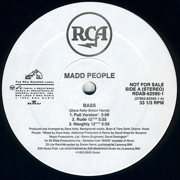 Madd People : Bass (12", Promo)