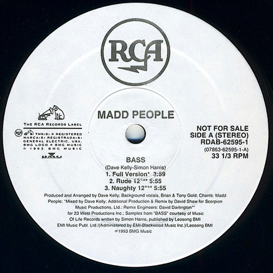 Madd People : Bass (12", Promo)