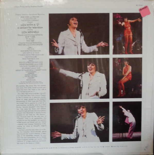 Liza Minnelli : Liza With A "Z" (A Concert For Television) (LP, Album, Pit)