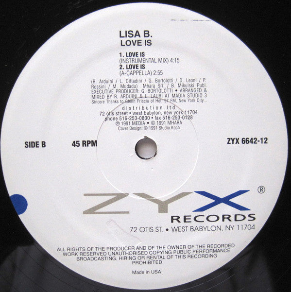 Lisa B : Love Is (12")
