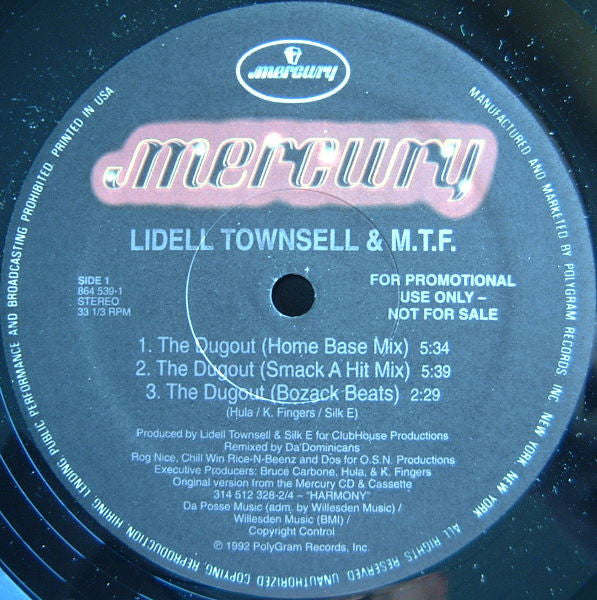 Lidell Townsell & M.T.F. : The Dugout (12", Promo)