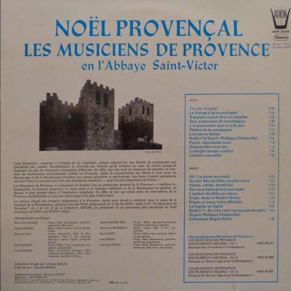 Les Musiciens De Provence : Noël Provençal (LP)