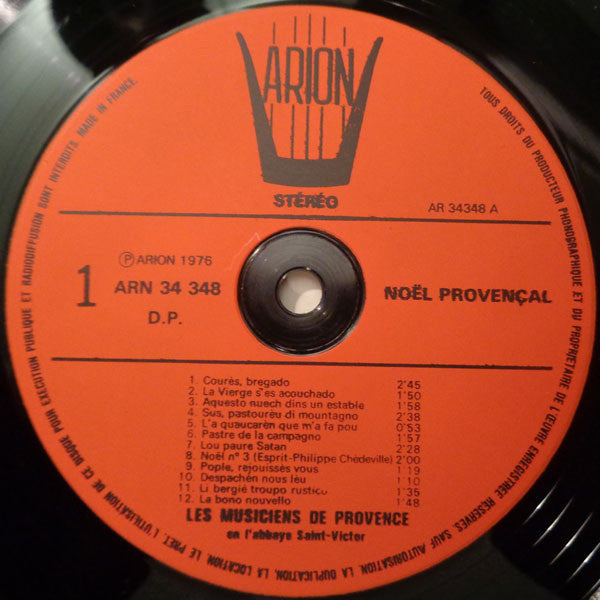 Les Musiciens De Provence : Noël Provençal (LP)
