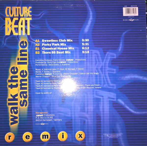 Culture Beat : Walk The Same Line (Remix) (12")