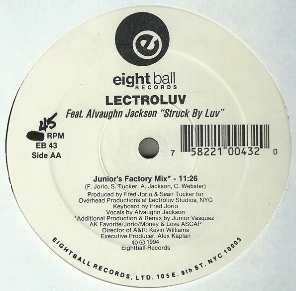 Lectroluv Feat. Alvaughn Jackson : Struck By Luv (12")