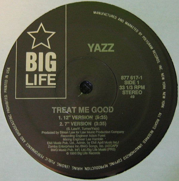 Yazz : Treat Me Good (12")