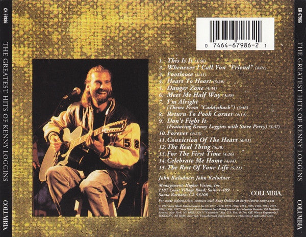 Kenny Loggins : Yesterday, Today, Tomorrow: The Greatest Hits Of Kenny Loggins (CD, Comp)