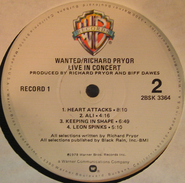 Richard Pryor : Wanted: Live In Concert (2xLP)