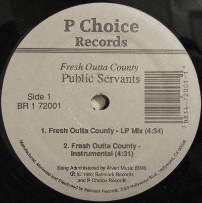 Public Servants : Fresh Outta County (12")