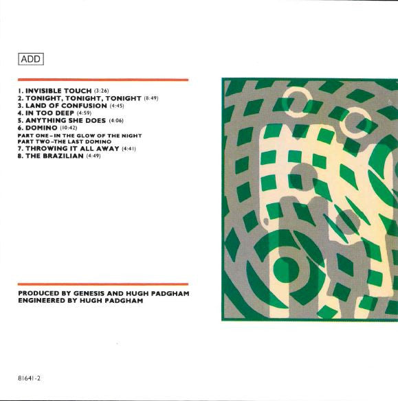 Genesis : Invisible Touch (CD, Album, RP)