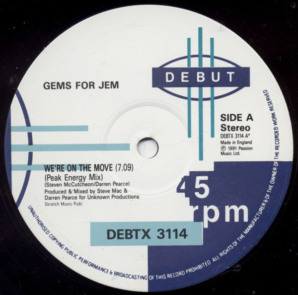 Gems For Jem : We're On The Move (12")