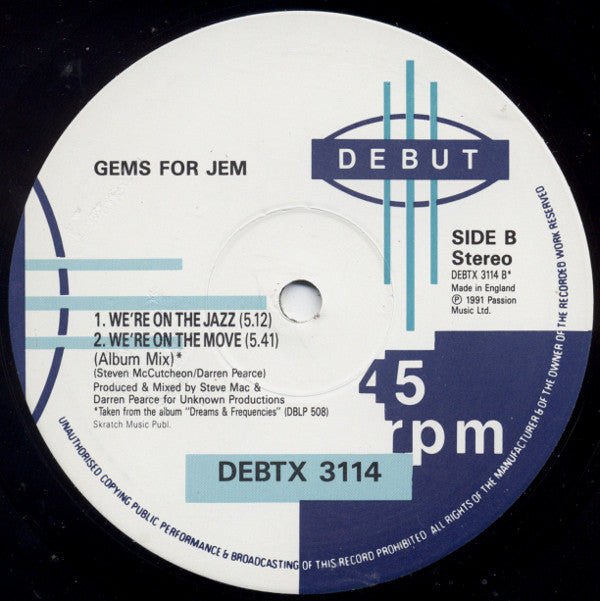 Gems For Jem : We're On The Move (12")