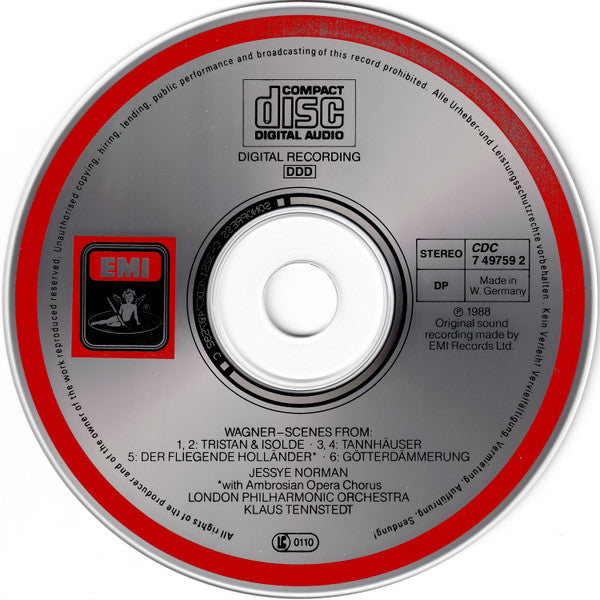 Richard Wagner, Jessye Norman, Klaus Tennstedt, London Philharmonic Orchestra : Szenen Aus: Tristan Und Isolde, Tannhäuser, Der Fliegende Holländer, Götterdämmerung (CD, Comp, RE)