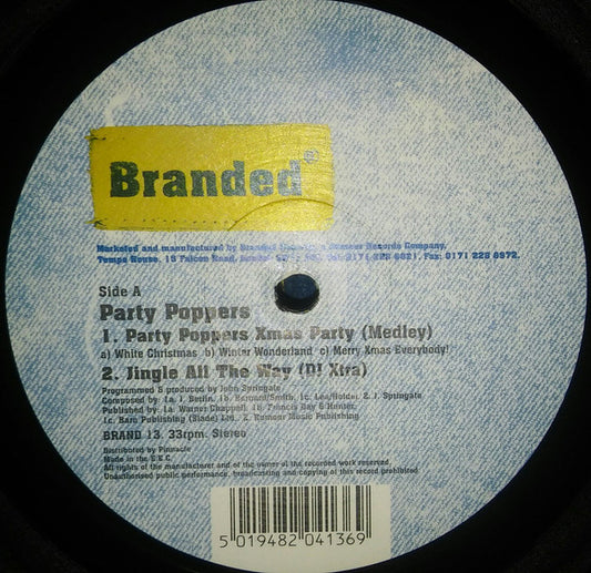 Party Poppers : Christmas Party / Motown Party (12", Single)