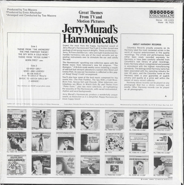 Jerry Murad's Harmonicats : Theme From "The Avengers " (LP)