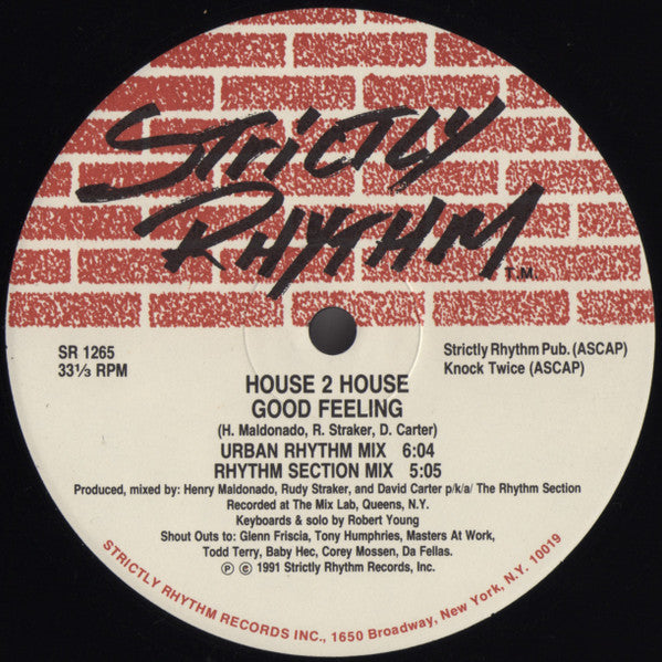House 2 House : Good Feeling / Everybody Get Up (12")
