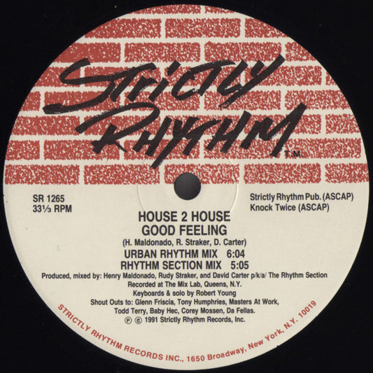 House 2 House : Good Feeling / Everybody Get Up (12")