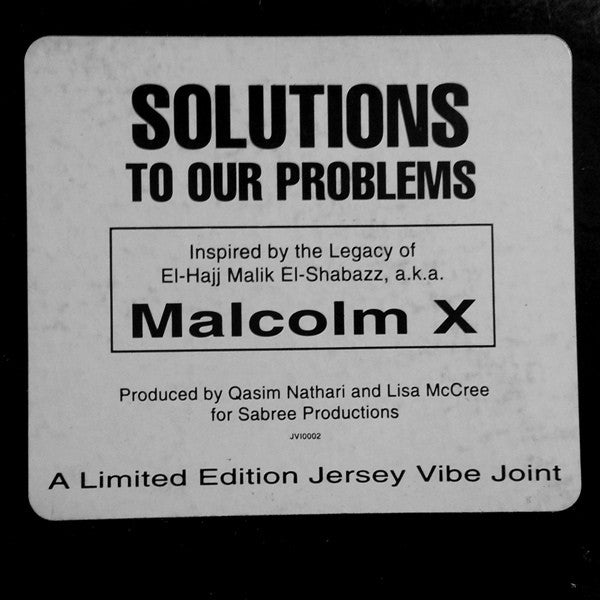 Solutions To Our Problems : Volume 1: Inspired By The Legacy Of Malcolm X (12", Ltd)