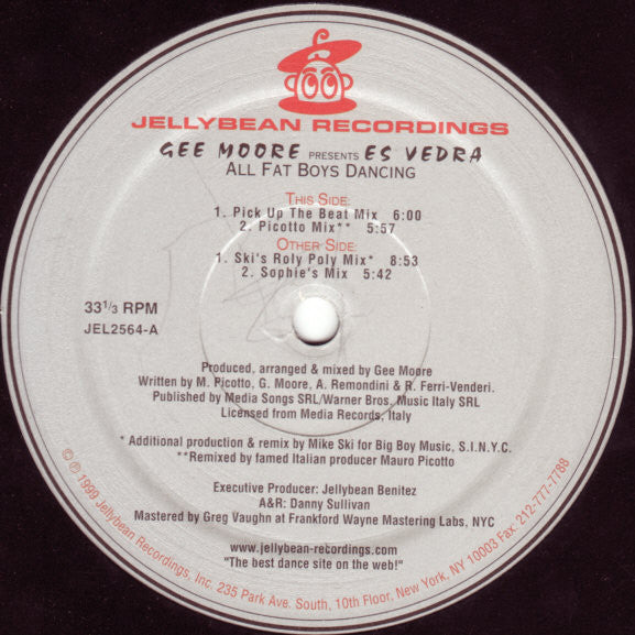 Gee Moore Presents Es Vedra : All Fat Boys Dancing (12")