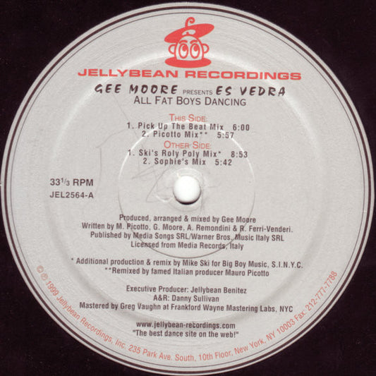 Gee Moore Presents Es Vedra : All Fat Boys Dancing (12")