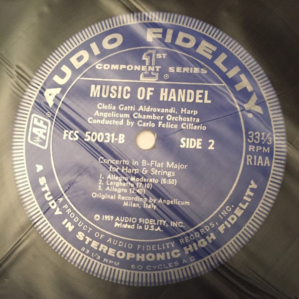 Clelia Gatti Aldrovandi, Orchestra Da Camera Dell'Angelicum Conducted By Carlo Felice Cillario, Luciano Rosada : Music Of Handel (LP)