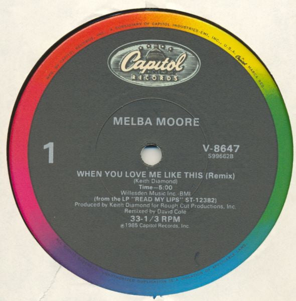 Melba Moore : When You Love Me Like This (12")