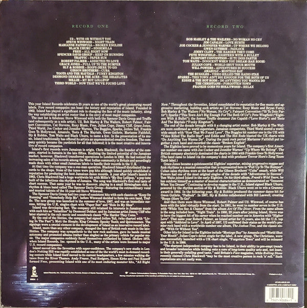 Various : The Island Story 1962-1987 25th Anniversary (2xLP, Comp)