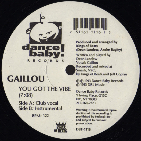 Gaillou : You Got The Vibe (12")