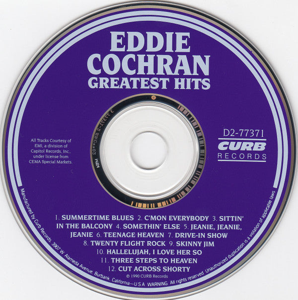 Eddie Cochran : Greatest Hits (CD, Comp)