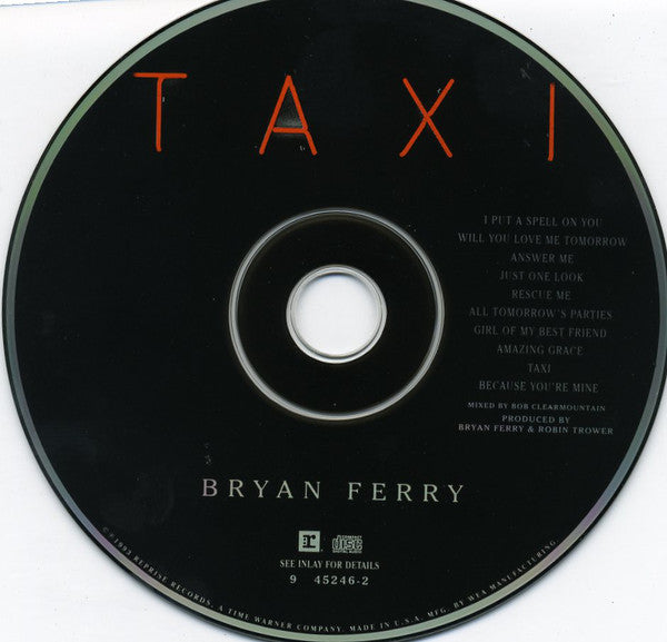 Bryan Ferry : Taxi (CD, Album, ARC)