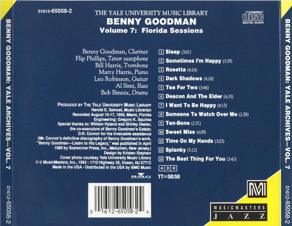 Benny Goodman : Florida Sessions (CD, Album)