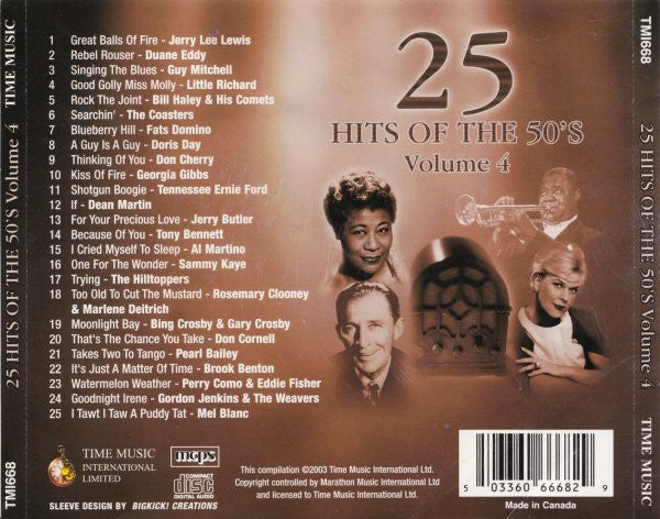 Various : 25 Hits Of The 50's - Volume 4 (CD, Comp)