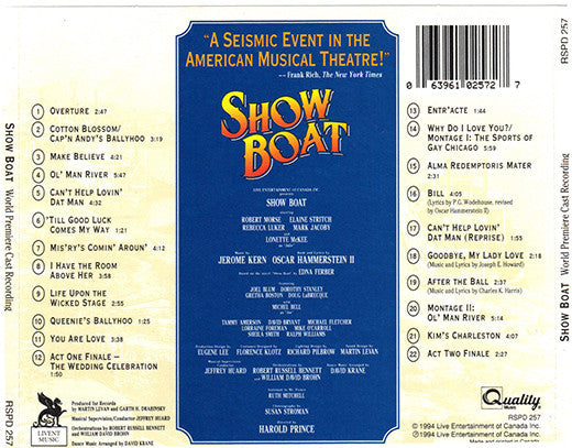 Jerome Kern, Oscar Hammerstein II, P.G. Wodehouse : Show Boat (CD, Album)