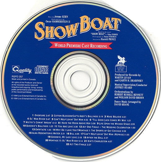 Jerome Kern, Oscar Hammerstein II, P.G. Wodehouse : Show Boat (CD, Album)