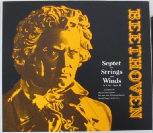 Ludwig van Beethoven, The Fine Arts Quartet, New York Woodwind Quintet, Harold Siegel : Septet For Strings And Winds In E Flat. Opus 20 (LP, Mono)