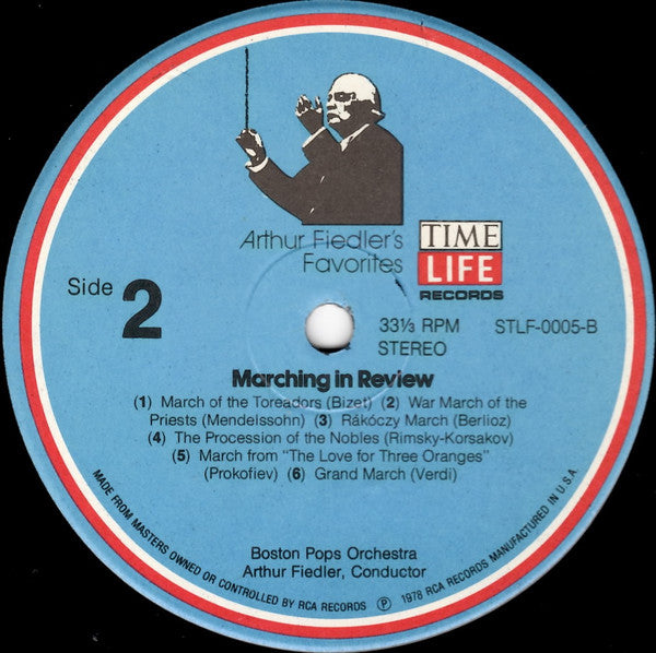 Arthur Fiedler With The Boston Pops Orchestra : Marching in Review (3xLP + Box, Comp)