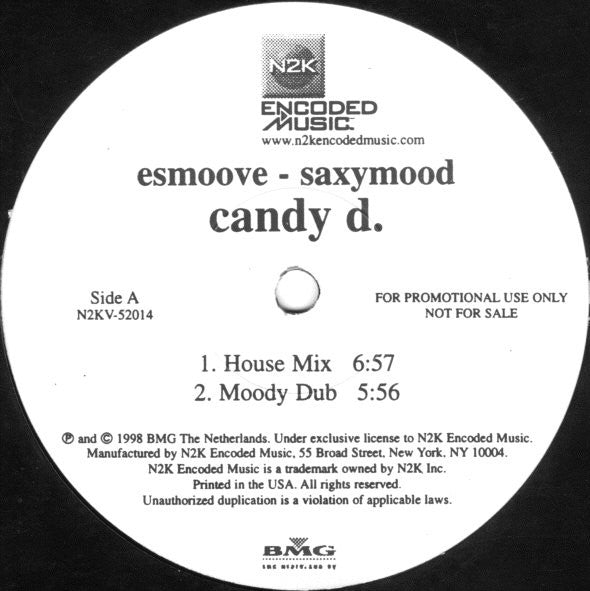 Candy Dulfer, E-Smoove : Saxymood (12", Promo)