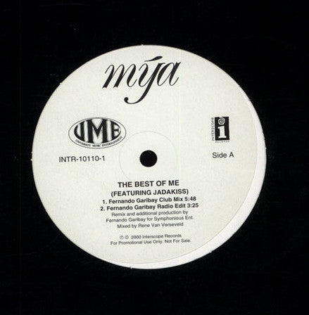 Mya : The Best Of Me (12", Promo)