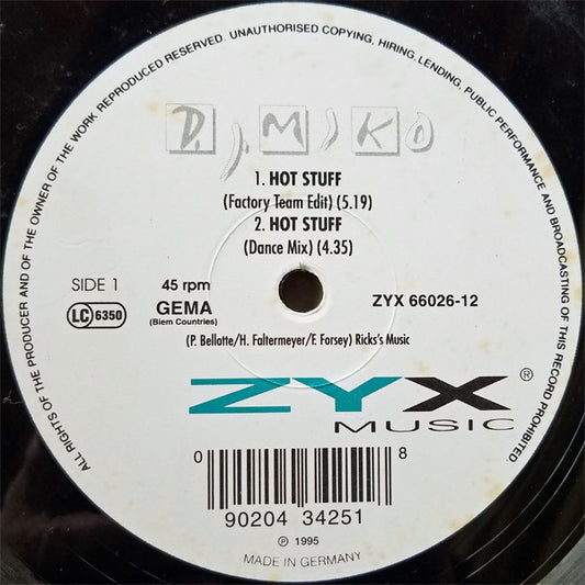 DJ Miko : Hot Stuff (12")