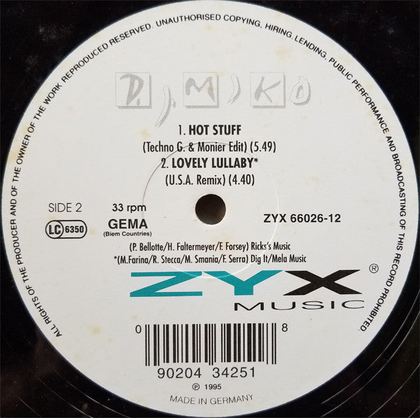 DJ Miko : Hot Stuff (12")