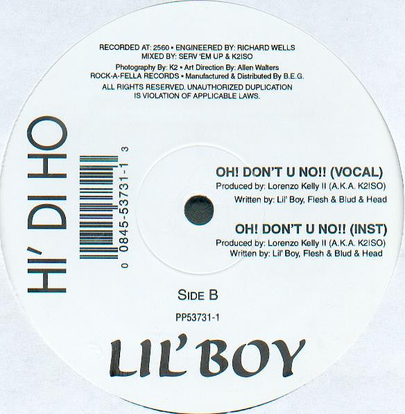 Lil' Boy : Hi' Di Ho (12")