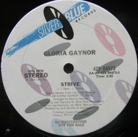 Gloria Gaynor : Strive (12", Promo)