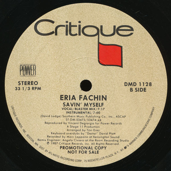 Eria Fachin : Savin' Myself (12", Promo)