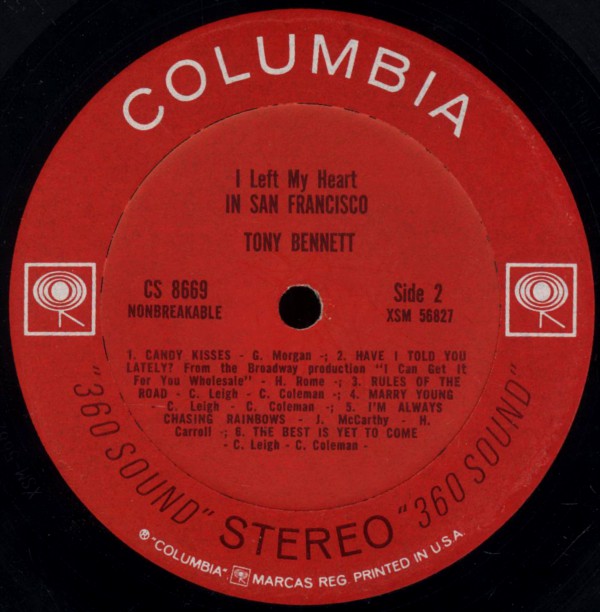 Tony Bennett : I Left My Heart In San Francisco (LP, Album, RP, 360)